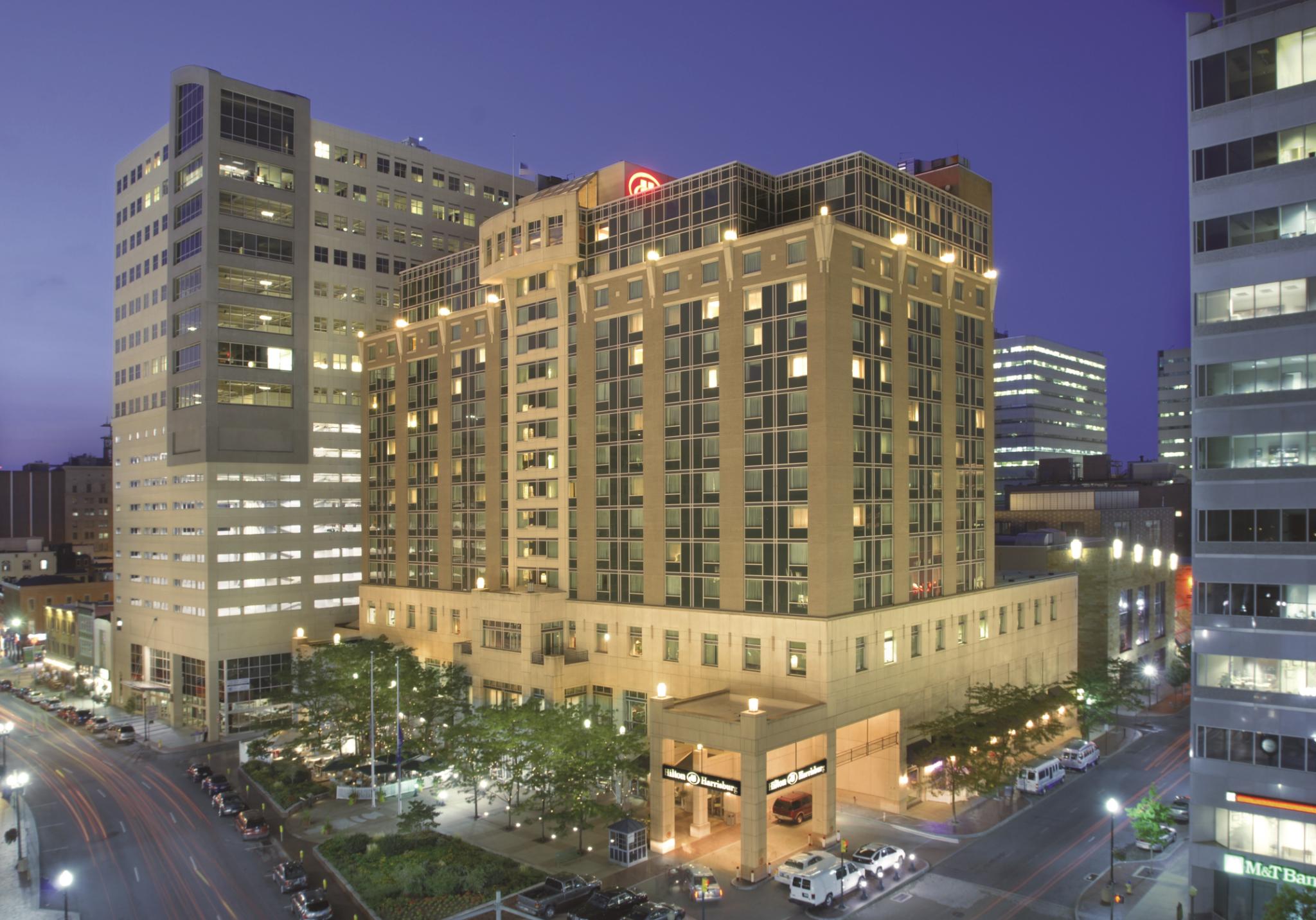 Hilton Harrisburg Hilton Harrisburg Hotel in Pennsylvania, at night